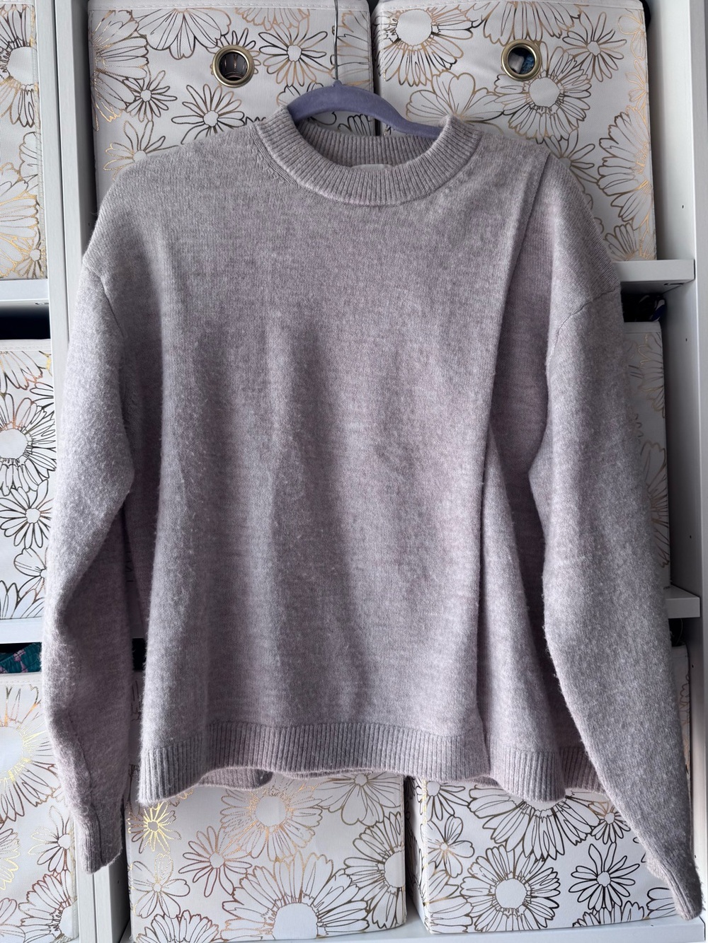 H&M Mama Maternity Crewneck Sweater in Beige